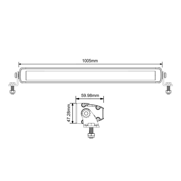 40 Light Bar Combo Beam Saber Offroad